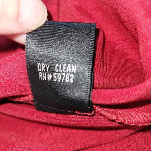 Adrianna‎ Papell Dress Women10P Black Red Sheer Overlay Gothic Romantic Party - Picture 10 of 13